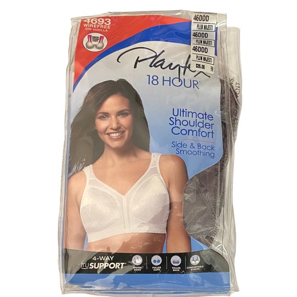 Playtex 18 Hour Ultimate Shoulder Comfort Side and Back Smoothing Size 46DDD - Picture 1 of 6